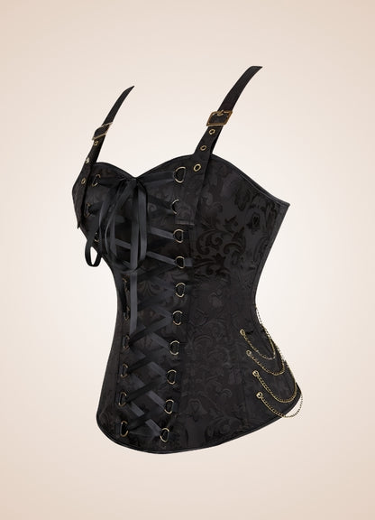 Black Pirate Steampunk Corset UK