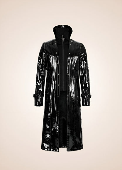 Black Punk Men's Frock Coat UK