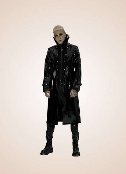 Black Punk Men's Frock Coat UK