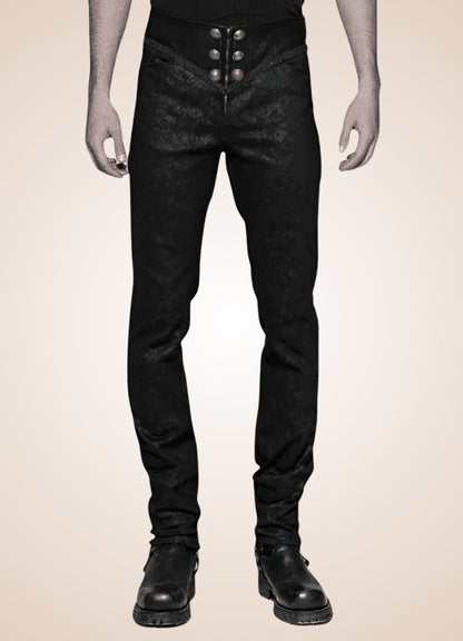 Black Retro Gothic Pants UK