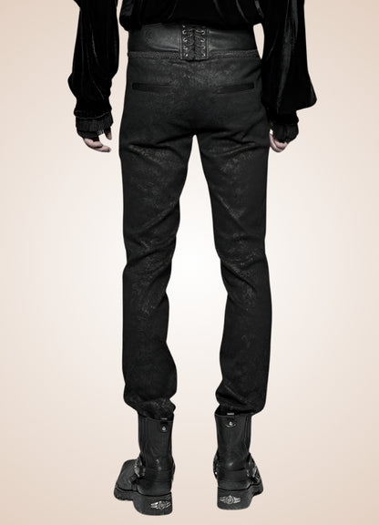 Black Retro Gothic Pants UK