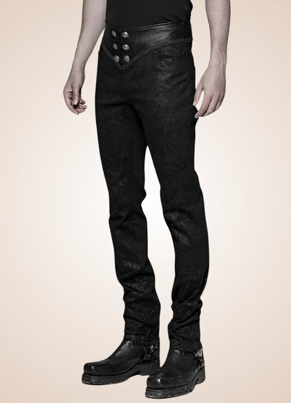 Black Retro Gothic Pants UK