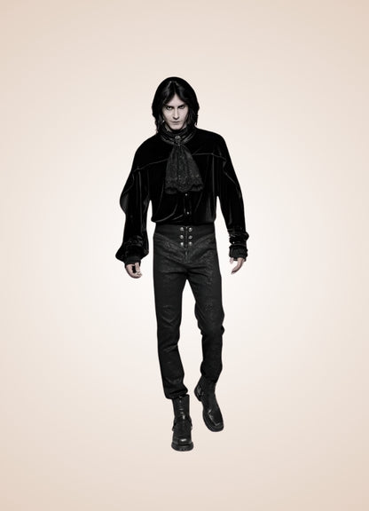 Black Retro Gothic Pants UK