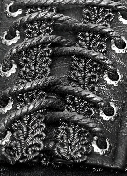 Black Retro Gothic Pants UK