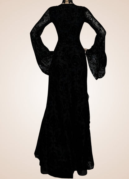 Black Steampunk Collar Corset Dress UK