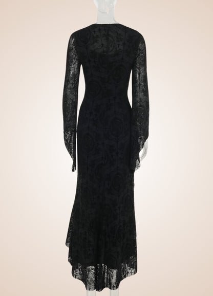 Black Steampunk Collar Corset Dress UK
