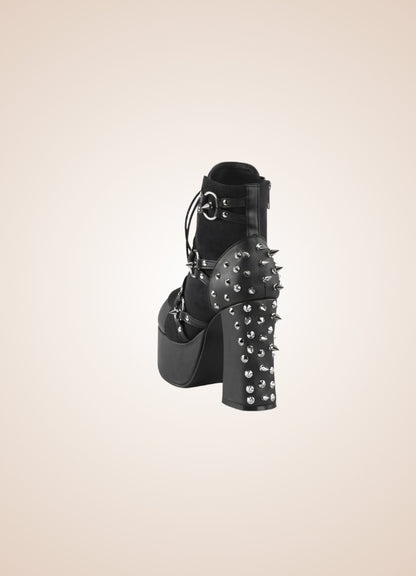 Black Steampunk Goth Style Boots UK