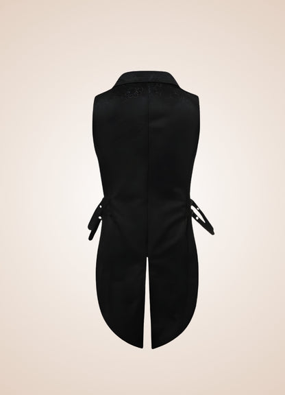 Black Steampunk Gothic Vest UK