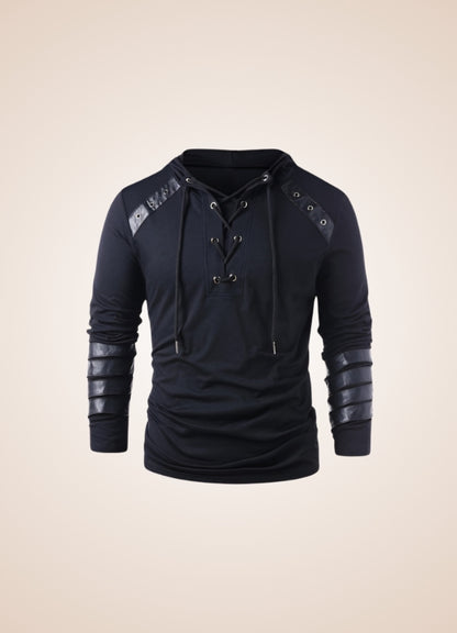 Black Steampunk Hooded Sweatshirt UK