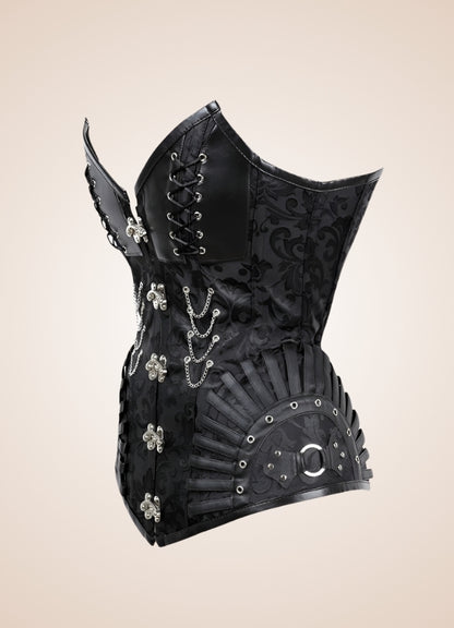 Black Steampunk Pirate Corset UK