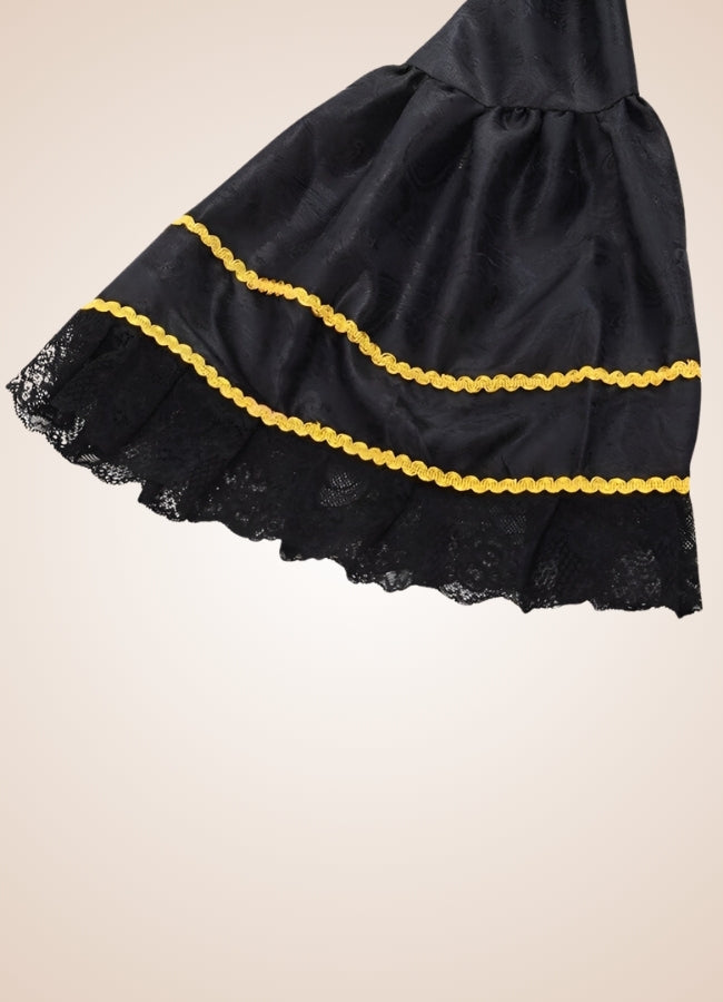 Black Steampunk Victorian Dress UK