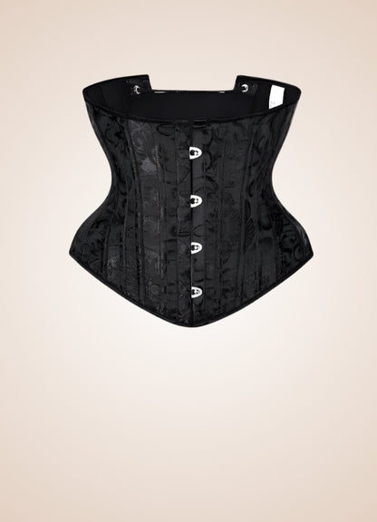 Black Underbust Steampunk Corset UK