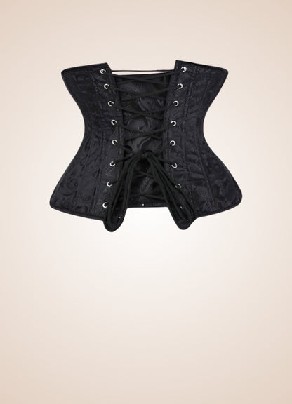 Black Underbust Steampunk Corset UK