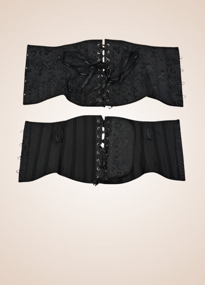 Black Underbust Steampunk Corset UK