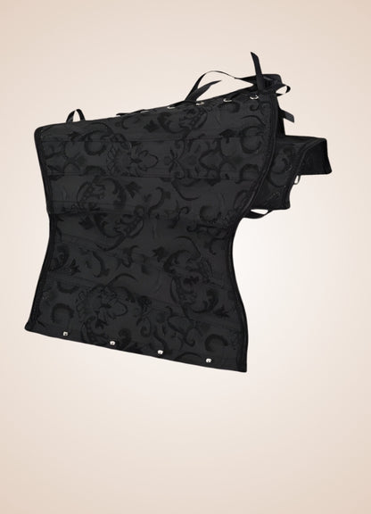 Black Underbust Steampunk Corset UK