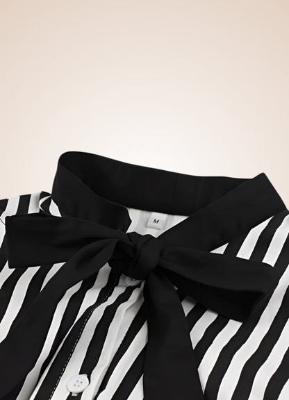 Bowknot Striped Steampunk Dress UK
