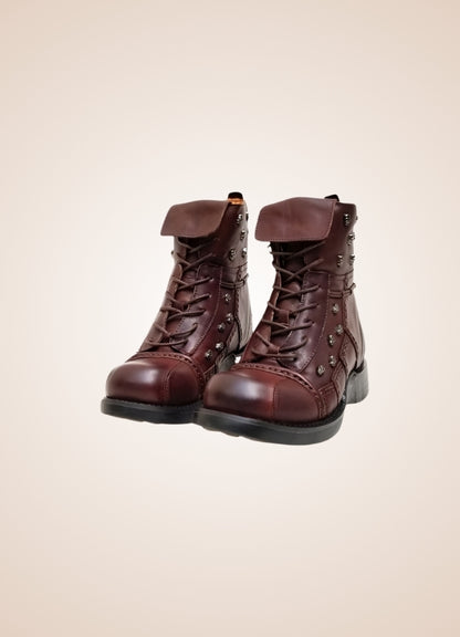 Brown Leather Motorcycle Boots UK