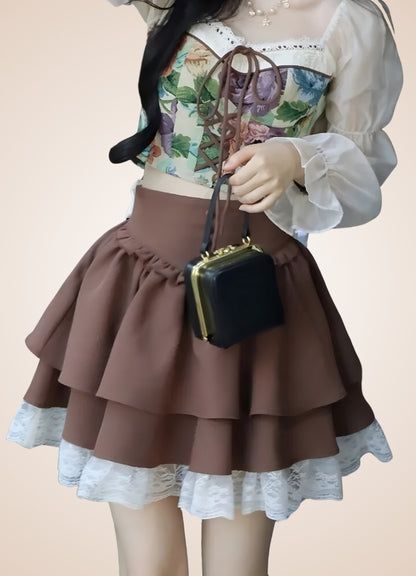 Brown Steampunk Lolita Skirt UK