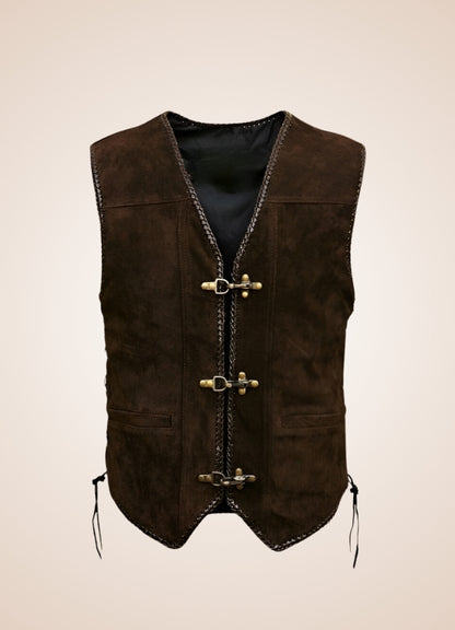 Brown Steampunk Motorcycle Vest UK