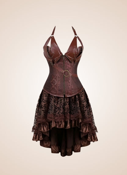 Brown Steampunk Pirate Dress UK