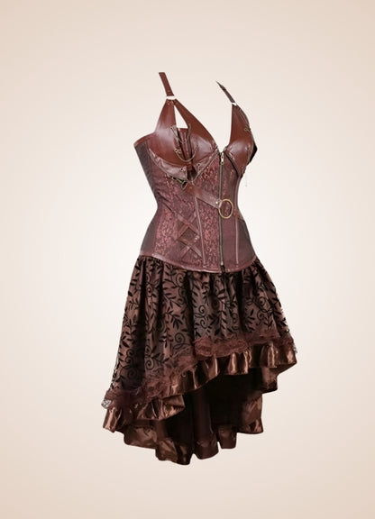 Brown Steampunk Pirate Dress UK