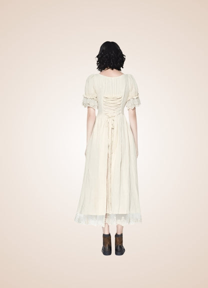 Creamy White Steampunk Dress UK
