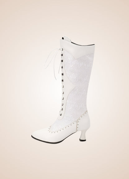 Cross-strap Women's Steampunk Boots UK