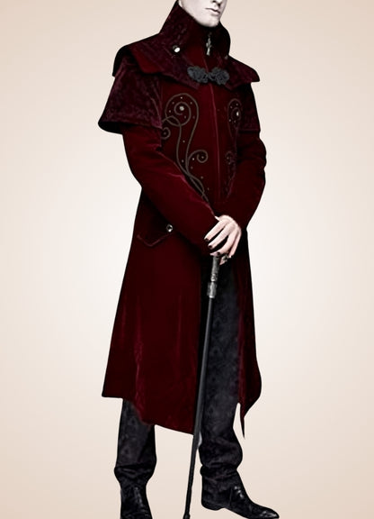 Embroidered Steampunk Frock Coat UK