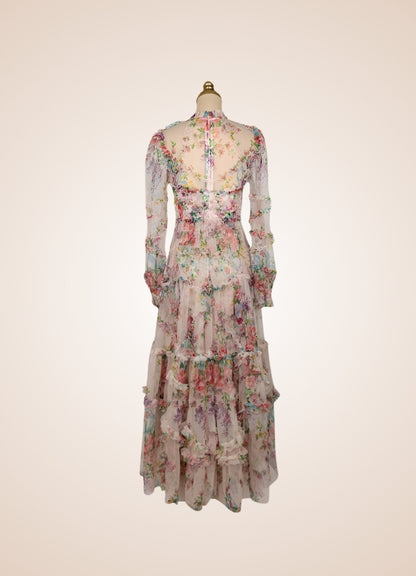 Floral Lace Steampunk Dress UK