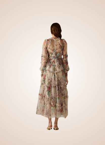 Floral Lace Steampunk Dress UK