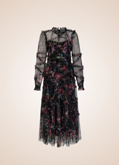 Floral Lace Steampunk Dress UK