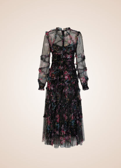 Floral Lace Steampunk Dress UK
