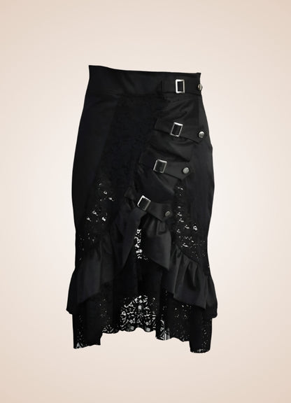 Front Buckle Steampunk Skirt UK