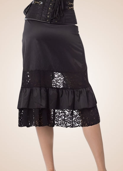 Front Buckle Steampunk Skirt UK