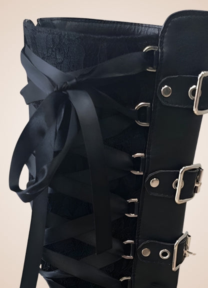 Gothic Belt Buckle Boots UK