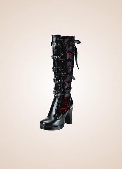 Gothic Belt Buckle Boots UK