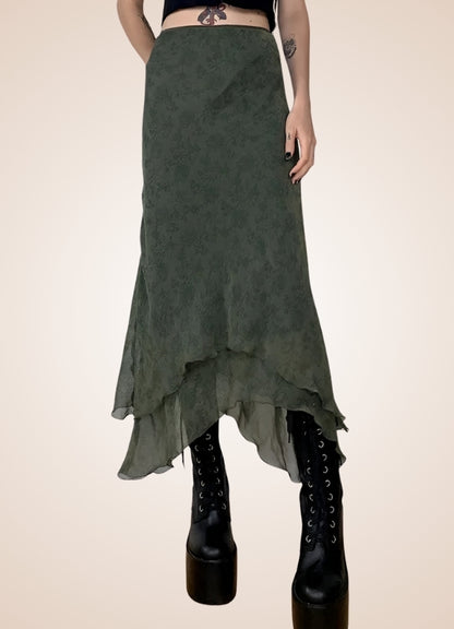Gothic Floral Pattern Skirt UK