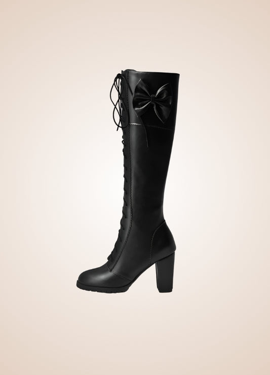 Gothic Knee High Combat Boots UK