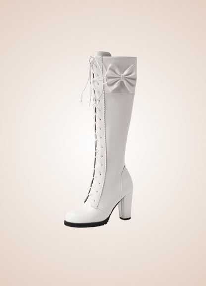 Gothic Knee High Combat Boots UK