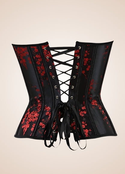 Gothic Lace Up Flower Corset UK
