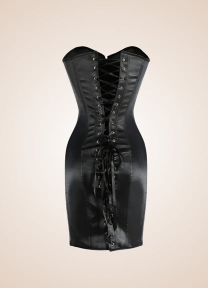 Gothic Lace Up Long Corset UK