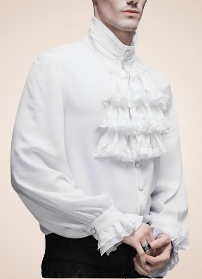 Gothic Ruffle Steampunk Shirt UK