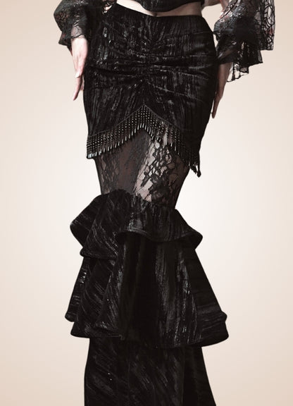 Gothic Steampunk Long Skirt UK