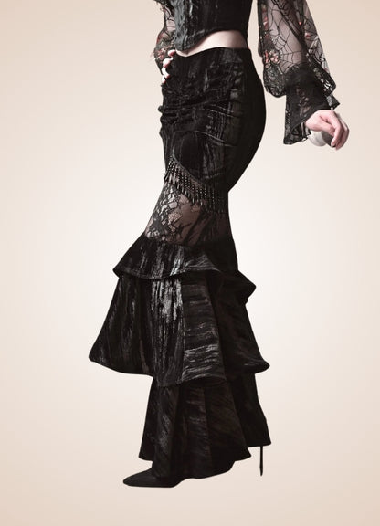Gothic Steampunk Long Skirt UK