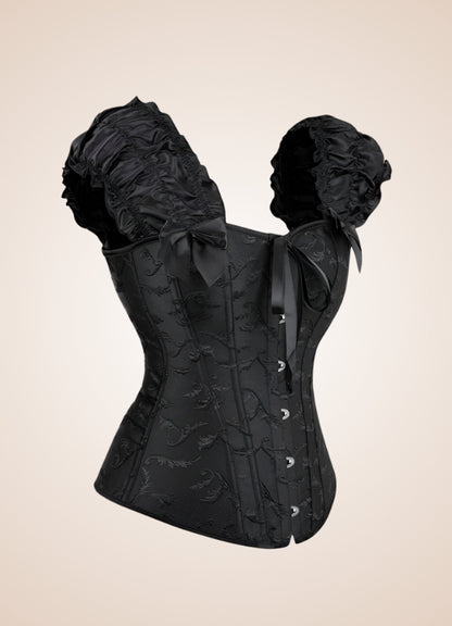 Gothic Steampunk Ruffled Corset UK