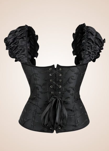 Gothic Steampunk Ruffled Corset UK