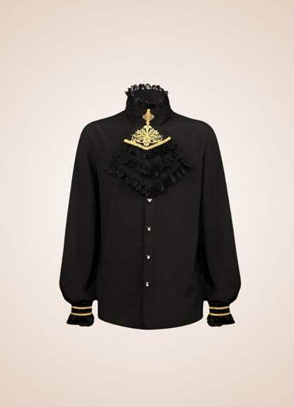 Gothic Vintage Black Shirt UK
