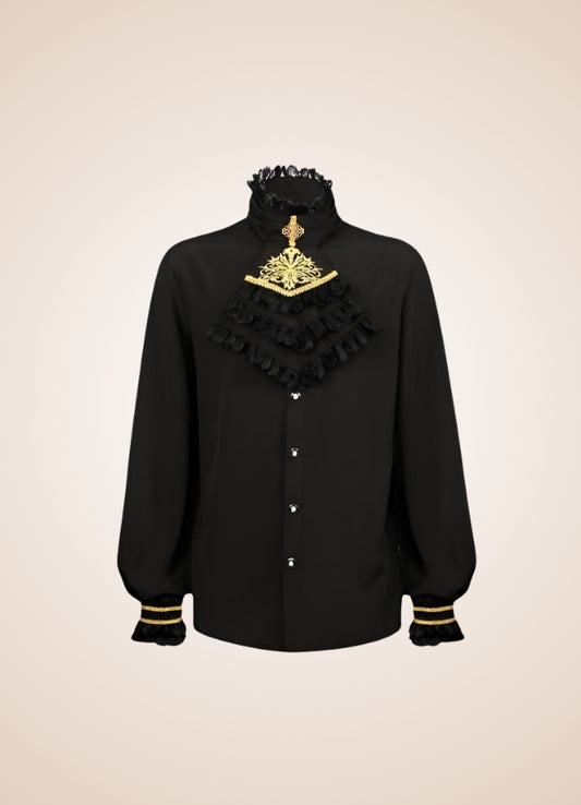 Gothic Vintage Black Shirt UK