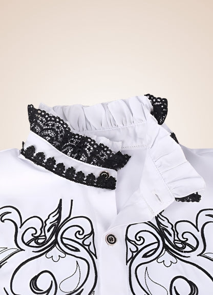 Gothic Vintage White Shirt UK