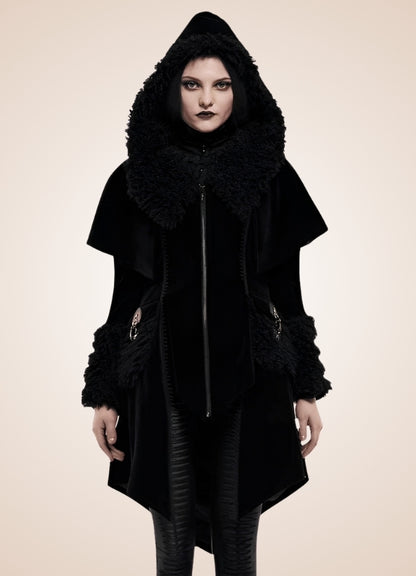 Gothic Zipper Hooded Jacket UK